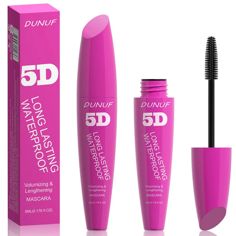 24H Wear Volumizing Mascara 5D Waterproof Lengthening Eyelash Cream For Thicker Fuller Lashes No Clumping