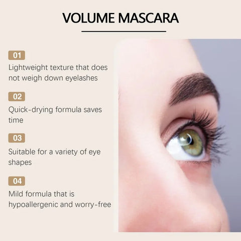 Volumizing & Lengthening Mascara Thickening Lashes Extending Length Dramatic Eye Look