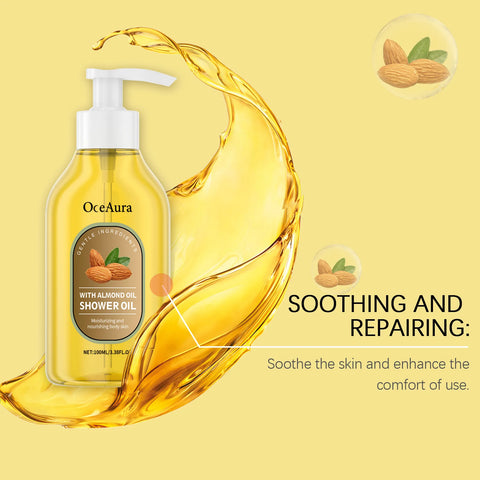 Shower Oil for Dry Skin Gentle Cleaning Soothe Tight Moisturizing Oil Control Fragrance Relaxing Body Scrub Nourishing Bath Oils