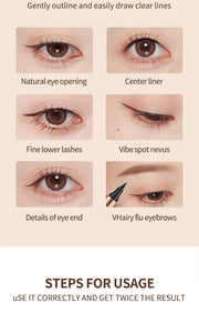 O'CHEAL Eyeliner Stamp Black Liquid Eyeliner Pen Waterproof Fast Dry Dual Head Eye Liner Pencil Make-up for Women Cosmetics Tool