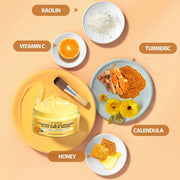 Vitamin C Exfoliating facial mask Turmeric Exfoliating facial mask Improve Pore Deep Cleaning facial mask   Apply facial mask