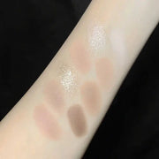 2024 New Nine-Color Sweater Knit Button Eyeshadow Tray Pearl Matte Low Saturation Deep Oat Earth Color