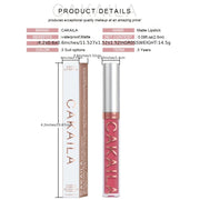 1 Pcs Waterproof Lip Gloss Lipstick Set - Nude, Dark Brown & Matte Red Shades, Long-Lasting 24-Hour Wear, Suitable for All Skin