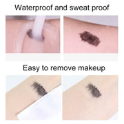 Silk Fiber Curling Mascara Ultra-Fine Brush Lengthening Volumizing Waterproof Smudge-Proof Long-Lasting Natural Lashes Cosmetics