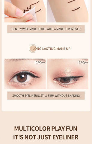 O'CHEAL Eyeliner Stamp Black Liquid Eyeliner Pen Waterproof Fast Dry Dual Head Eye Liner Pencil Make-up for Women Cosmetics Tool