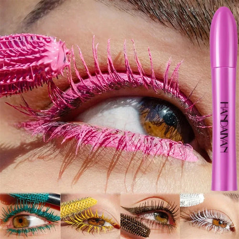 10 Colors Waterproof Volumizing Mascara Smudge-Proof Curling Long-Lasting Sapphire Blue Pink Mascara for Eye Makeup Cosmetics