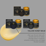 Beef Tallow Honey Balm Deeply Nourishing Moisturizing Skin Barrier Repair Care Natural Organic Grass Fed Beef Tallow Balm 100g
