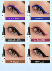 Ultra-Thin Black Eyeliner Pencil Waterproof Long Lasting Smooth 12 Colors Colorful Liquid Eyeliner High Makeup Pigment Eyeliner