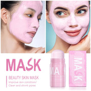 40g Face Clean Mask Green Tea/Rose Extract Cleansing Stick Deep Moisturizing Shrink Pores Blackhead Film Smear Oil Control Mask