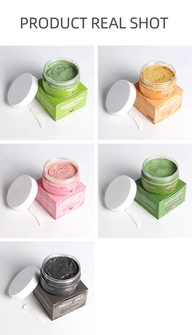 Turmeric Green Tea Rose Avocado Facial Mask Clay Mud Masks Moisturizing Removal Blackhead Whitening Face Mask Mud Skin Care