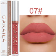 1 Pcs Waterproof Lip Gloss Lipstick Set - Nude, Dark Brown & Matte Red Shades, Long-Lasting 24-Hour Wear, Suitable for All Skin