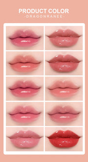 Set of 10 Shimmering Lip Glosses, Easy to Apply, Lip Glaze, Lipstick, Non-Stick Cup, Non-Fading, Moisturizing, Shiny Lip Gloss, Glass Lip, Shimmering Pearlescent Lip Gloss Set