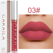 1 Pcs Waterproof Lip Gloss Lipstick Set - Nude, Dark Brown & Matte Red Shades, Long-Lasting 24-Hour Wear, Suitable for All Skin