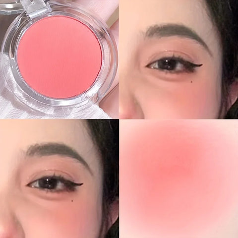 Brighten Face Blush Palette Face Contouring Face Blusher Cheek Tint Cheek Rouge Waterproof Monochrome Matte Female Makeup 1pc