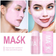 40g Face Clean Mask Green Tea/Rose Extract Cleansing Stick Deep Moisturizing Shrink Pores Blackhead Film Smear Oil Control Mask