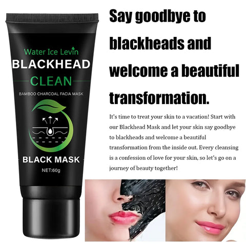 Bamboo Charcoal Fiber Mask Blackhead Removal Deep Mask Deep Cleansing Cleansing Exfoliating Mask Treatment Black Mask