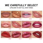 USHAS 12 Colors Glitter Lip Gloss Long Lasting Diamond Pearlescent Metallic Liquid Lipstick Moisturizing Lip Glaze Cosmetics