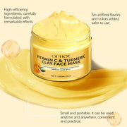 Vitamin C Exfoliating facial mask Turmeric Exfoliating facial mask Improve Pore Deep Cleaning facial mask   Apply facial mask