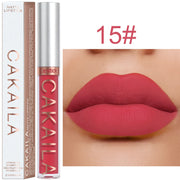 1 Pcs Waterproof Lip Gloss Lipstick Set - Nude, Dark Brown & Matte Red Shades, Long-Lasting 24-Hour Wear, Suitable for All Skin