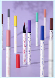 Ultra-Thin Black Eyeliner Pencil Waterproof Long Lasting Smooth 12 Colors Colorful Liquid Eyeliner High Makeup Pigment Eyeliner
