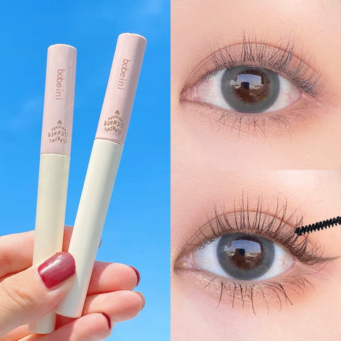 Silk Fiber Curling Mascara, Ultra-Fine Brush, Lengthening & Volumizing, Waterproof, Smudge-Proof, Long-Lasting, Unisex, Eye Safe