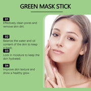 Face Clean Mask Green Tea Cleansing Stick Mask Smear Acne Shrink Blackhead Moisturizing Deep Cleansing Mask Film 40g Pores