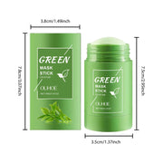 Face Clean Mask Green Tea Cleansing Stick Mask Smear Acne Shrink Blackhead Moisturizing Deep Cleansing Mask Film 40g Pores