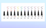 Ultra-Thin Black Eyeliner Pencil Waterproof Long Lasting Smooth 12 Colors Colorful Liquid Eyeliner High Makeup Pigment Eyeliner