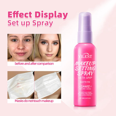 Matte Waterproof Setting Spray Glossy Matte Base Makeup Control Oil Non-Sticky Waterproof Long Lasting Make-up Fixer Spray