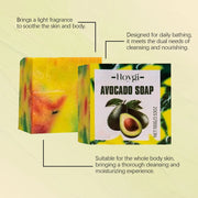 Avocado bath soap gently deeply moisturizing nourish skin cleansing pores refreshing oil control  bath body soap Skincare