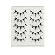 Anime-Inspired False Eyelashes, 5 Pairs Cartoon Eye Faux Lashes, Dramatic Look Demon Style, Volumizing & Lengthening
