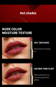 CHARMACY Nude Moisturize Lipstick Easy to Wear Professional Velvet 8 Color Luxury Lipsticks Makeup Cosmetic for Lip Women