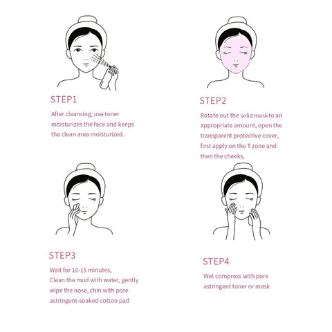 40g Face Clean Mask Green Tea/Rose Extract Cleansing Stick Deep Moisturizing Shrink Pores Blackhead Film Smear Oil Control Mask