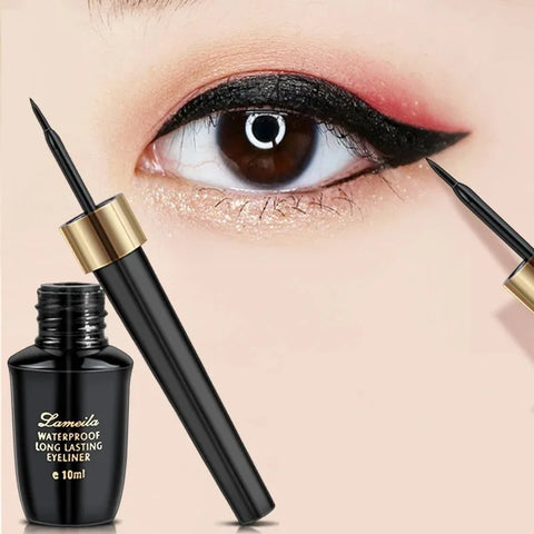 Black Liquid Eyeliner Pen with Ultra-Fine Hard Tip - Long-Lasting & Waterproof | Perfect for Precise Lining (Daily/Party Makeup)