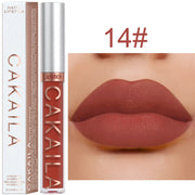 1 Pcs Waterproof Lip Gloss Lipstick Set - Nude, Dark Brown & Matte Red Shades, Long-Lasting 24-Hour Wear, Suitable for All Skin