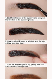 3 Colors Eyebrow Tattoo Gel Eyebrow Tint Cosmetics Eyebrows Makeup Natural Long Lasting Waterproof Liquid Eye Brow Gel Brow Lift