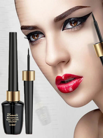 Black Liquid Eyeliner Pen with Ultra-Fine Hard Tip - Long-Lasting & Waterproof | Perfect for Precise Lining (Daily/Party Makeup)