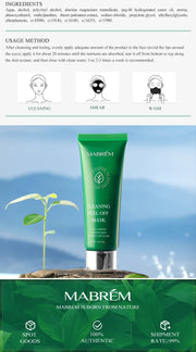 Deep Cleansing Mask Blackhead Remover Tear Pull Face Masks Moisturizing Oil Control Shrink Pore Improve Rough Skin Mud Mask