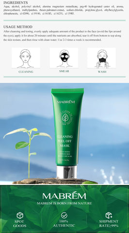 Deep Cleansing Mask Blackhead Remover Tear Pull Face Masks Moisturizing Oil Control Shrink Pore Improve Rough Skin Mud Mask