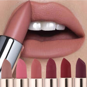 6colors Nude Velvet Lipsticks Waterproof Long Lasting Moisturize Lips Stick Not Fade Sexy Matte Lipstick Lip Gloss Women Makeup