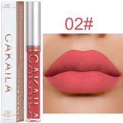 1 Pcs Waterproof Lip Gloss Lipstick Set - Nude, Dark Brown & Matte Red Shades, Long-Lasting 24-Hour Wear, Suitable for All Skin
