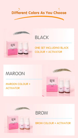 RISI Brow Lamination Brow Tint kit Long Lasting Waterproof Professional Brow Tint 3 Colors Eye Brow Tint Brow Tint
