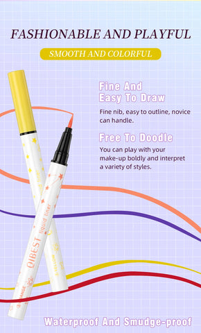 Ultra-Thin Black Eyeliner Pencil Waterproof Long Lasting Smooth 12 Colors Colorful Liquid Eyeliner High Makeup Pigment Eyeliner