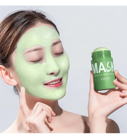 Face Clean Mask Green Tea Cleansing Stick Mask Shrink pores Deep Blackhead Remover facial Cleansing Moisturizing Mask 40g