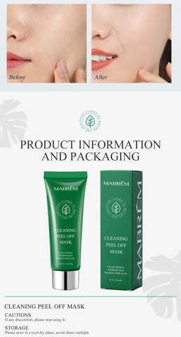 Deep Cleansing Mask Blackhead Remover Tear Pull Face Masks Moisturizing Oil Control Shrink Pore Improve Rough Skin Mud Mask