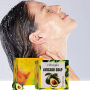 Avocado bath soap gently deeply moisturizing nourish skin cleansing pores refreshing oil control  bath body soap Skincare